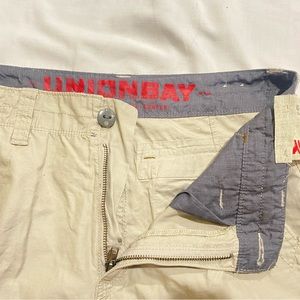 UNIONBAY MENS CARGO SHORT/CAPRI ADJUSTABLE TAN SHORTS